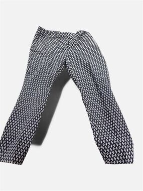Kenar Navy & White Printed Ankle Pants